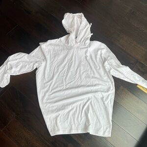 Ralph Lauren men’s white hoodie with design on back size L